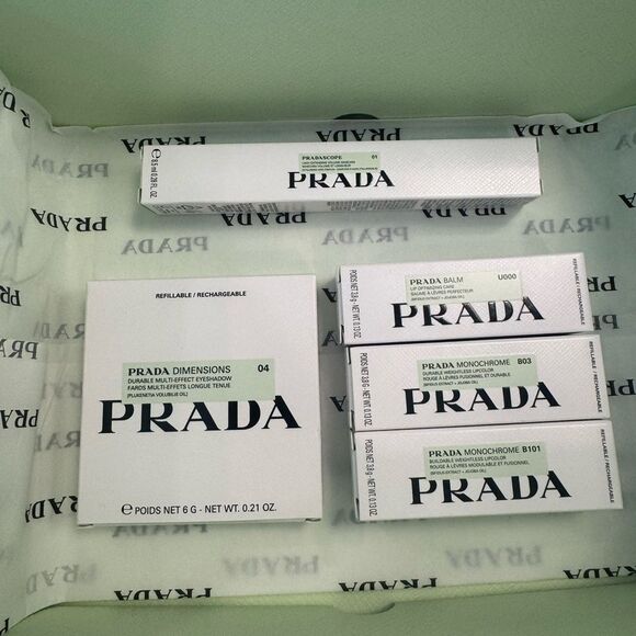 Prada make-up Set lip balm eyeshadow mascara - Picture 1 of 16